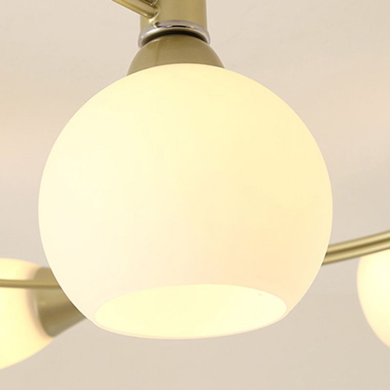 Witte glazen inbouwlamp Moderne stijl Eenvoud Slaapkamerplafondlamp