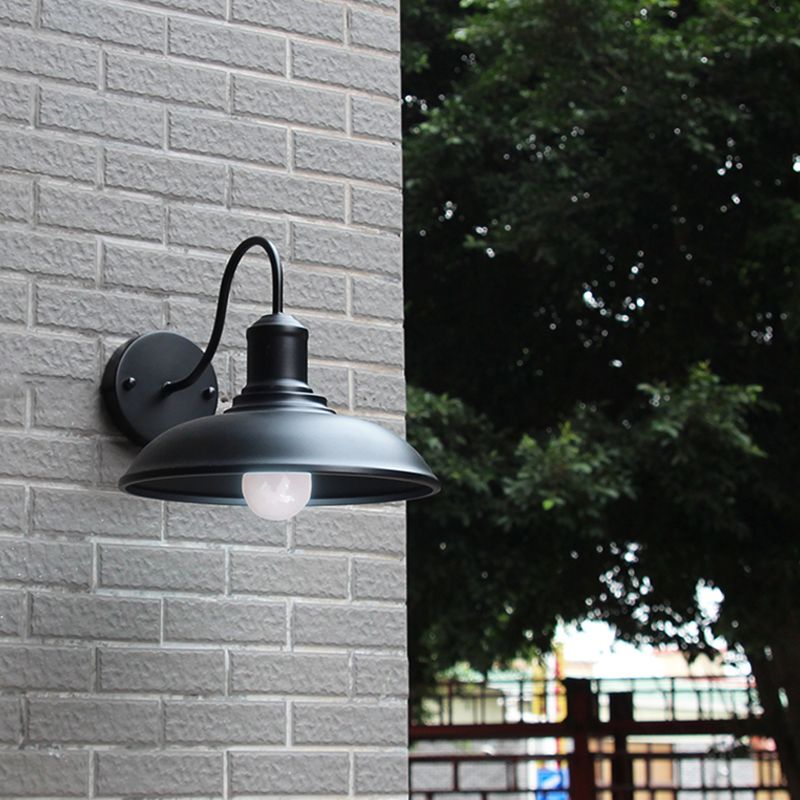 Accesorios de iluminación de cuello de cabello de metal estilo industrial 1 lámparas de pared de luz
