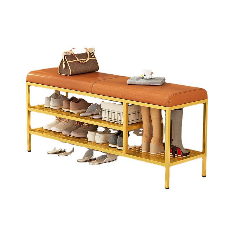 12.6 Inch Wide Modern Cushioned Entryway Bench Foam Bench with Shoe Storage