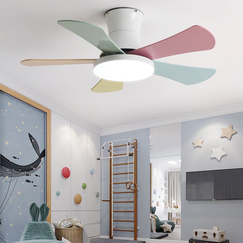 Moderne Deckenlüfterbeleuchtung Metal 1 Licht Deckenventilator Lampe für Kinderzimmer