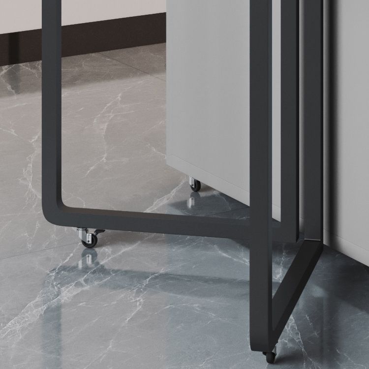 Moderne stijl rechthoek eettafel gesinterde stenen drop-blad eettafel