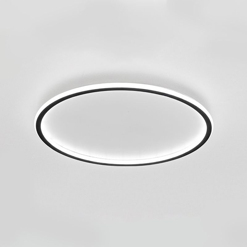 Plafonnier circulaire en métal, LED de style simple, proche du plafonnier