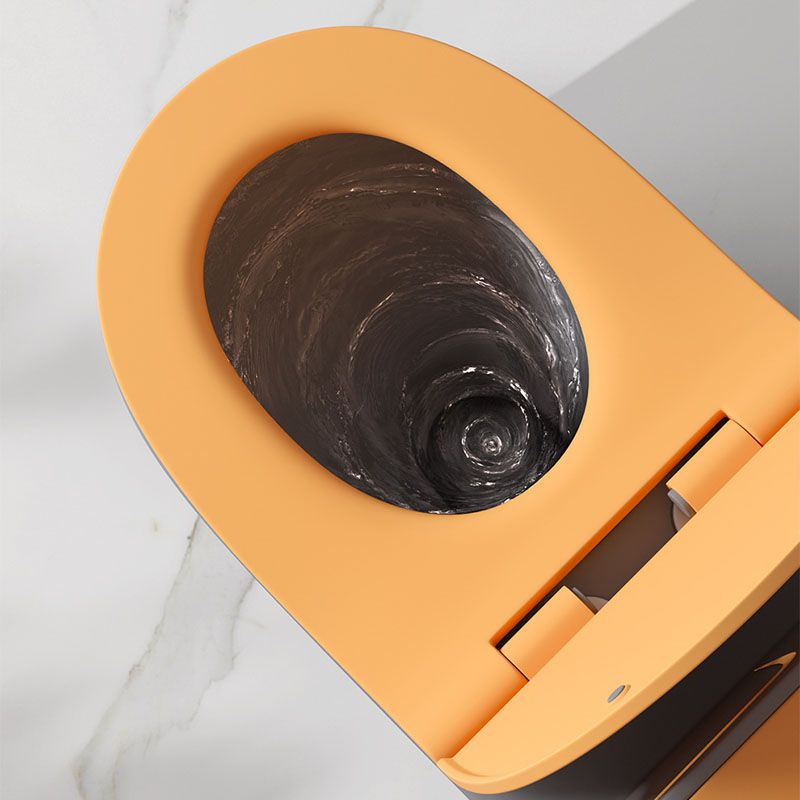 Orange Household Toilet Siphon Jet Toilet All-In-One Ceramic Toilet