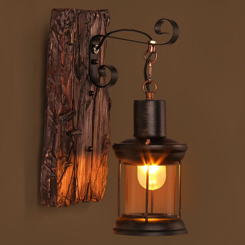 Vintage Retro Style Wall Lamp Single Light Suspended Cage Wall Lighting for Bar