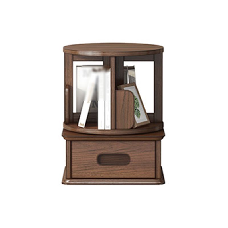 Contemporary Style Bookcase Closed Back Solid Wood Bookshelf for Home Office