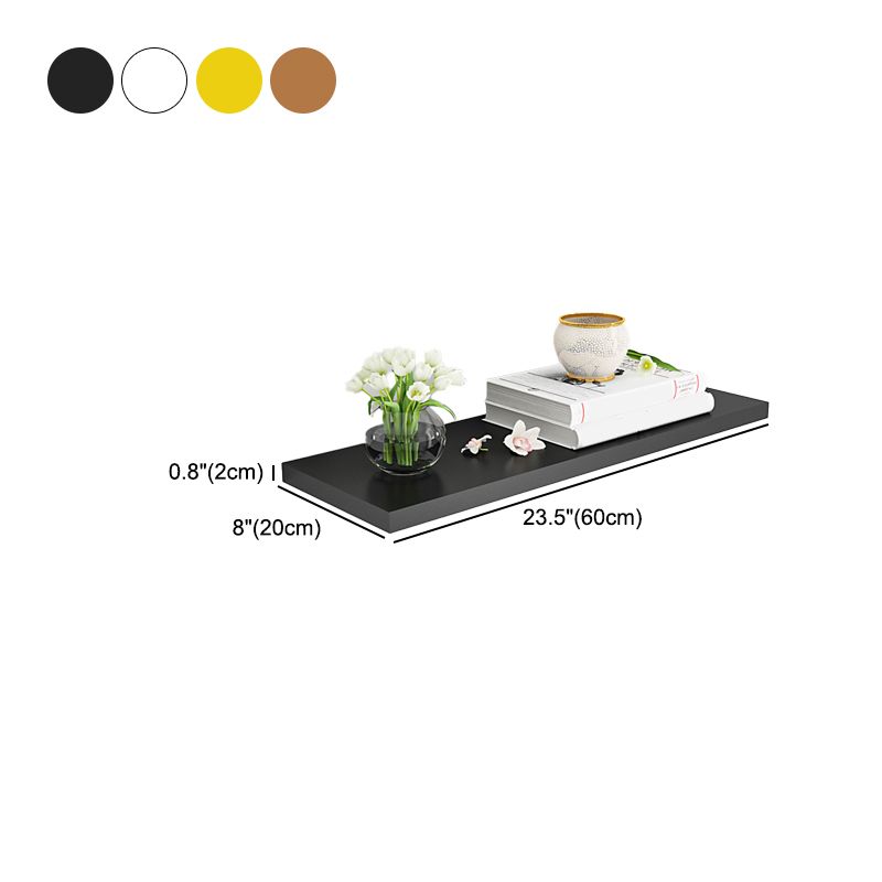 Contemporary Wood Bookshelf Closed Back Wall Mounted Bookcase for Office