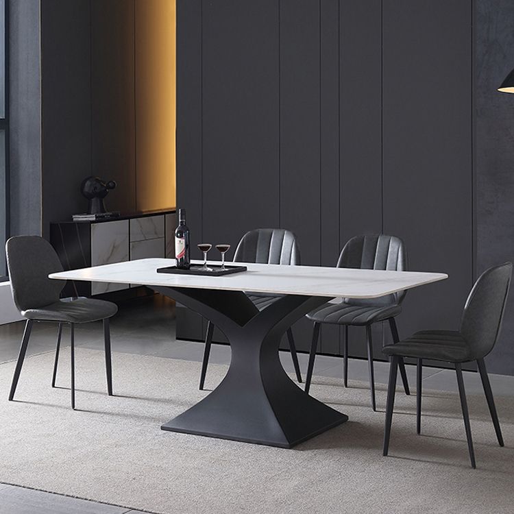 Modern Sintered Stone Top Dining Set Rectangle 1/2/5/7 Pieces Dining Room Table Set