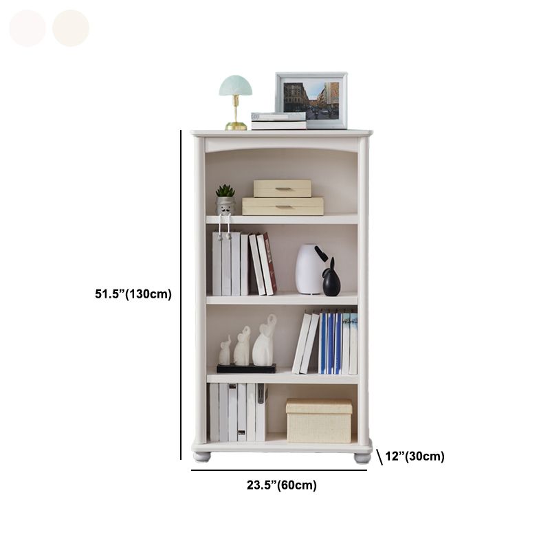 Closed Back Bookshelf Scandinavian Solid Wood Standard Bookcase