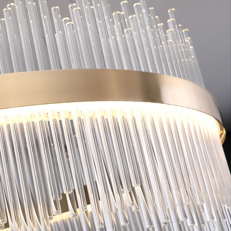 Luz de colgante LED de cristal de lámpara de lámpara de estilo contemporáneo para sala de estar