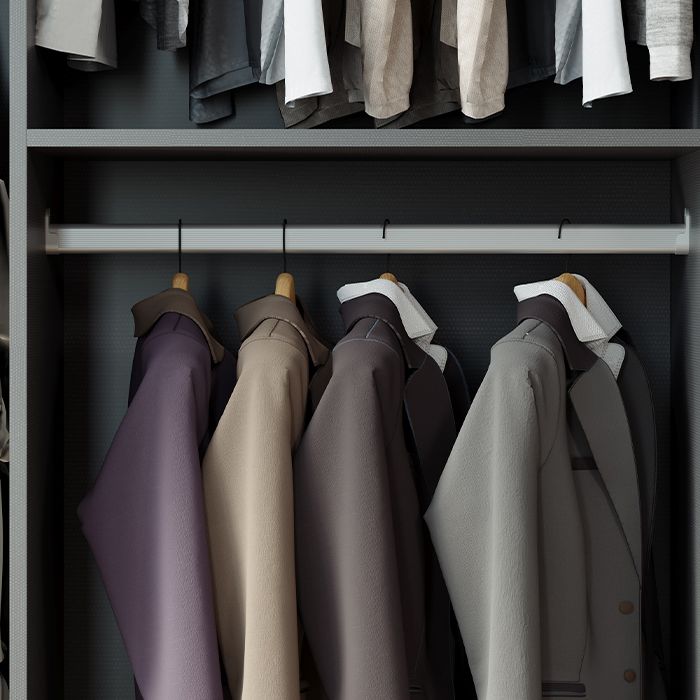 Engineered Wood Wardrobe Cabinet Modern Style Soft Close Doors Wardrobe Closet