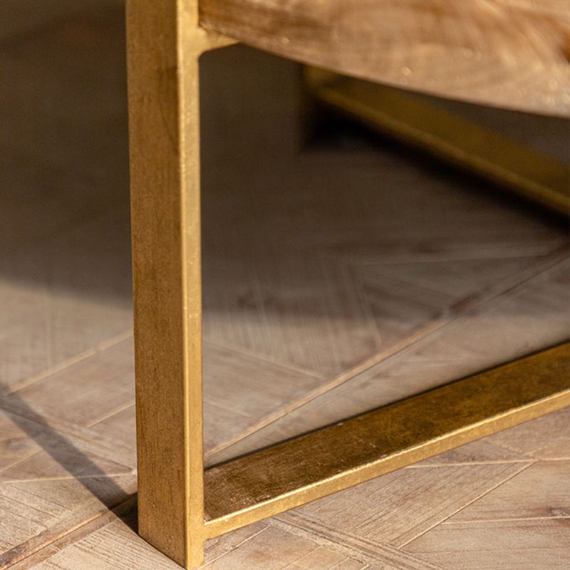 French Country Geometric Coffee or End Table Wood Coffee Table