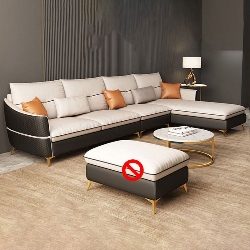 Faux Leather Sectioanl, Stain-Resistant,66.9" W for Living Room