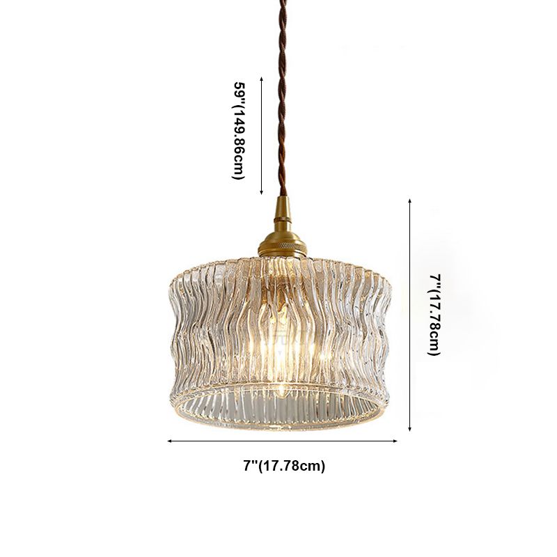 1-licht cilinder Opgehangen verlichtingsarmatuur Vintage Hanglichtkit voor slaapkamer
