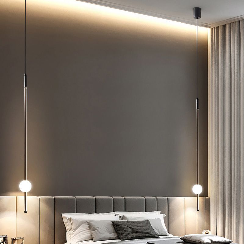 Tube Suspended Light Ceiling Modern Style Warm Light Hanging Light for Bedroom