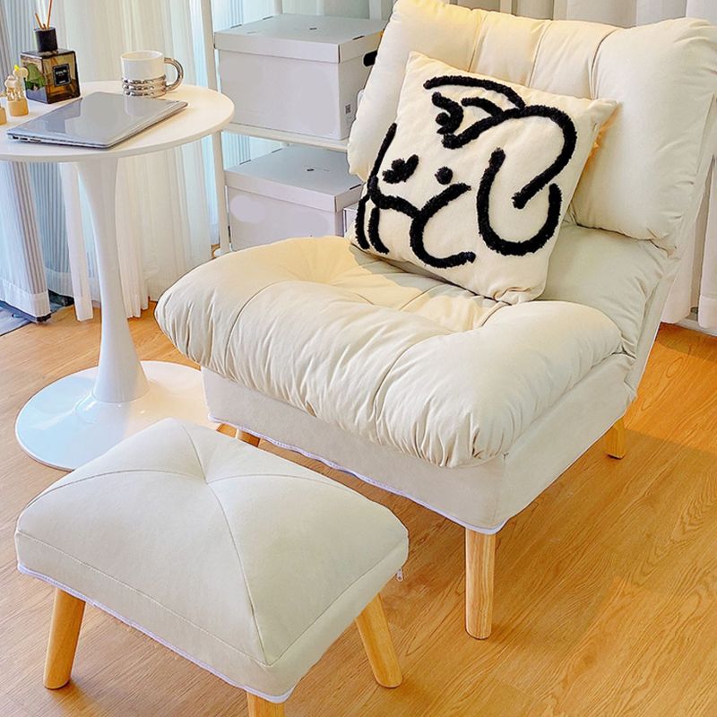Scandinavian Parsons Chair Solid Color Living Room Reclining Basic Four Leg Accent Chair