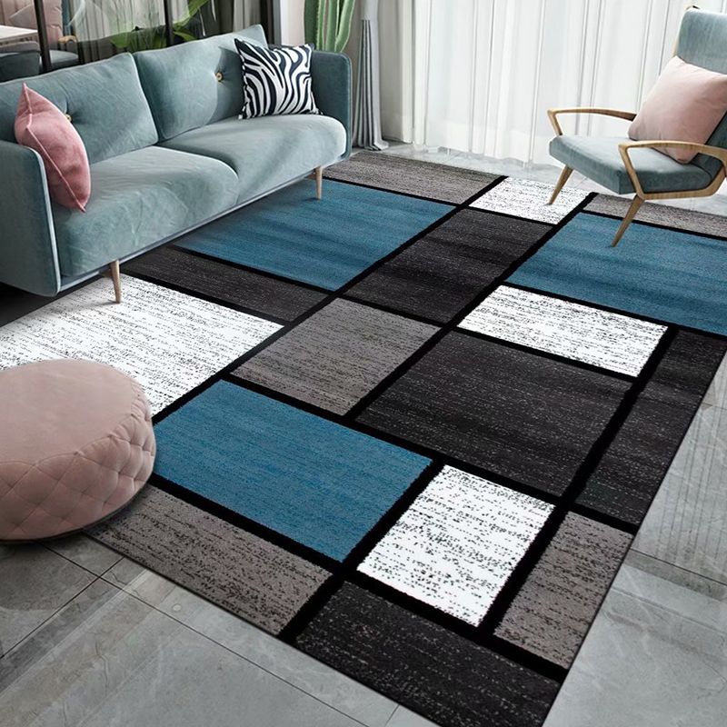 Modern Geometric Pattern Rug Creative Carpet Polyester Rug for Home Decoration