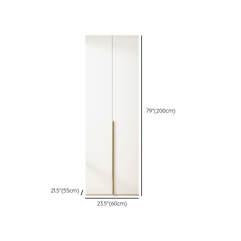 Modern Artificial Wood Wardrobe Freestanding Wardrobe in White
