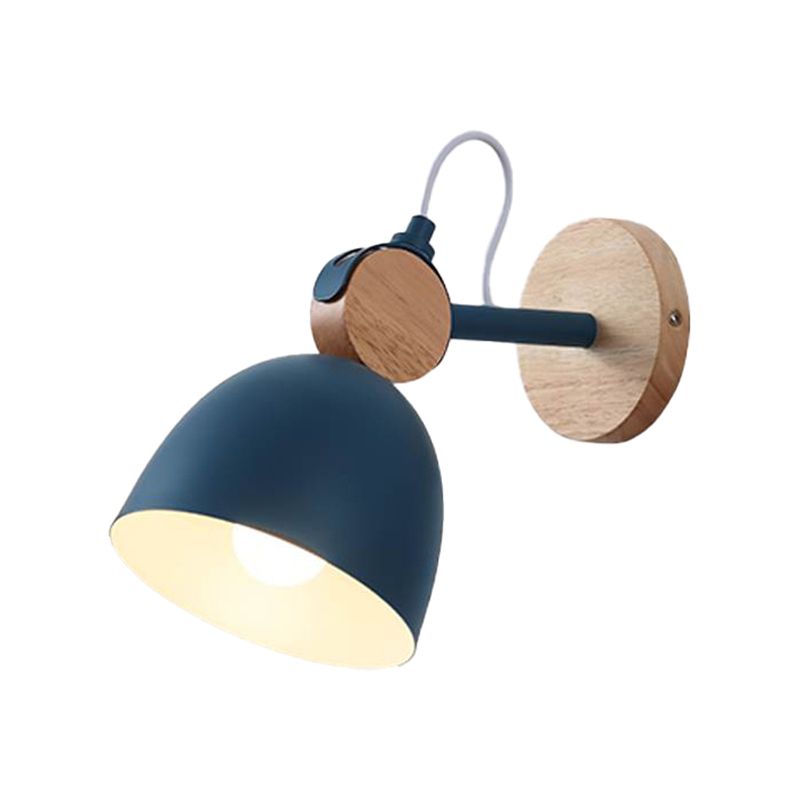 Metal Wall Lights Modern Macaron Style 1 Light Wall Sconce for Bedroom