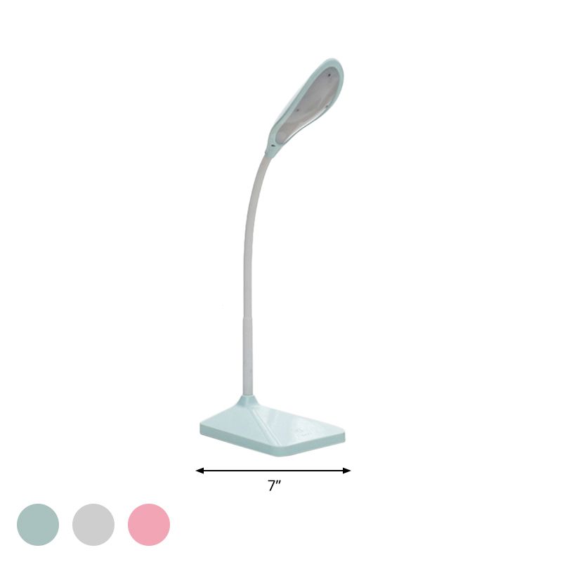 Simple Design Study LED Desk Lamp Touch Control Rechargeable Bedside Reading Light in Blue/Pink/White