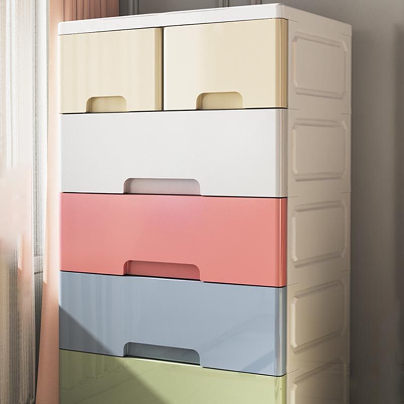 Contemporary 6-drawer Storage Cabinet Plastic Wardrobe Armoire