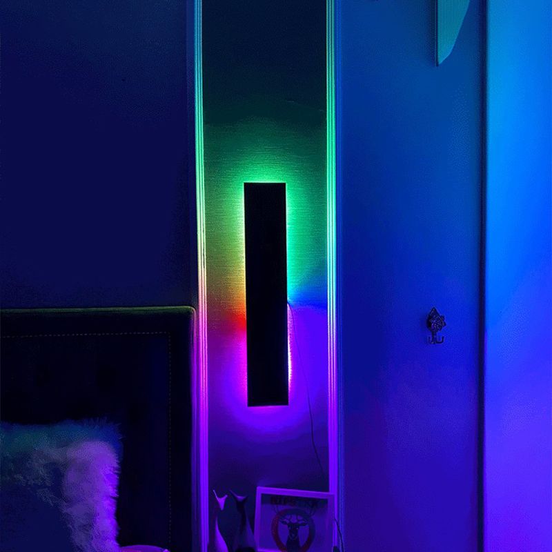 Simplicité moderne rectangulaire Applexion murale RVB 32 "Ambiance de large lampe murale à LED décorative pour chambre à coucher pour le salon