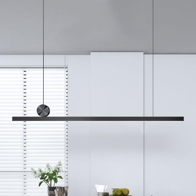 Lámpara colgante de restaurantes de 1 luces de estilo rectángulo de estilo isleño con sombra acrílica