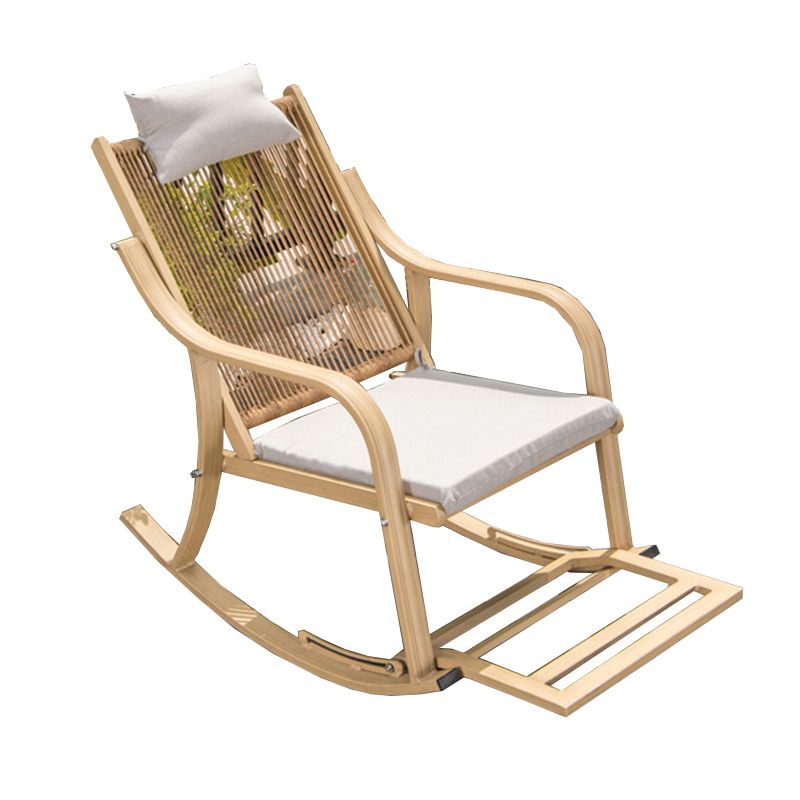 Contemporary Recliner Chair Rattan/Wicker Recliner Chair with Pillow