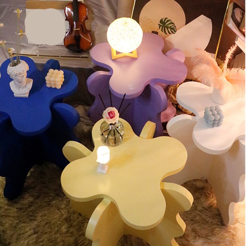 Scandinavian Wooden Coffee Table Free Form Pedestal Cocktail Table Set for Home