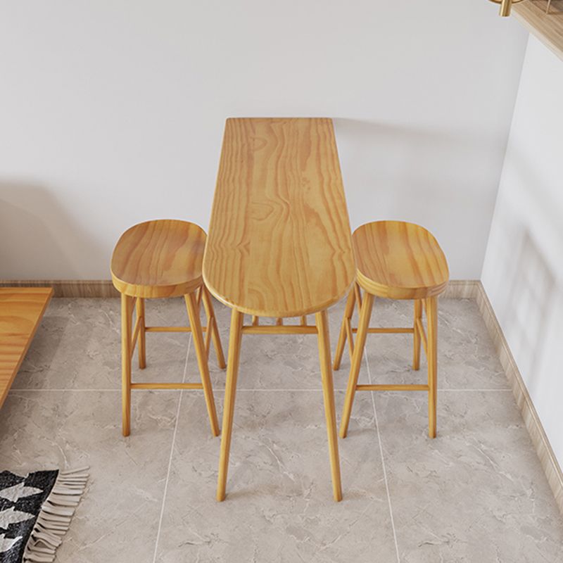 Contemporary Solid Wood Specialty Bar Height Pub Table for Living Room