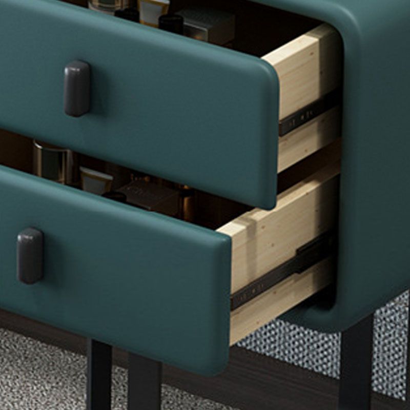 20.47" Wide Make-up Vanity with 2 Storage Drawers Faux Leather Dresser