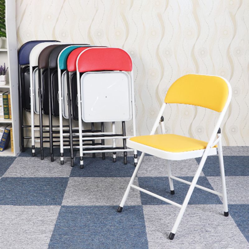 Silla de comedor de estilo moderno Silla auxiliar plegable sin brazos con patas de metal
