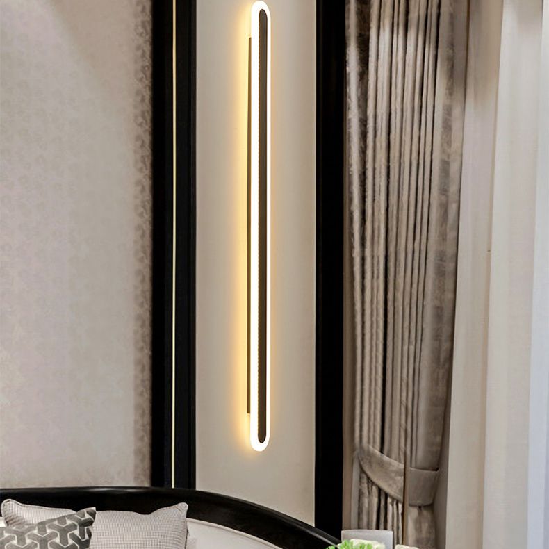 Linear Shade Acrylic LED Wall Sconce Minimalist Single Light Entry Wall Lamp for Hall Foyer