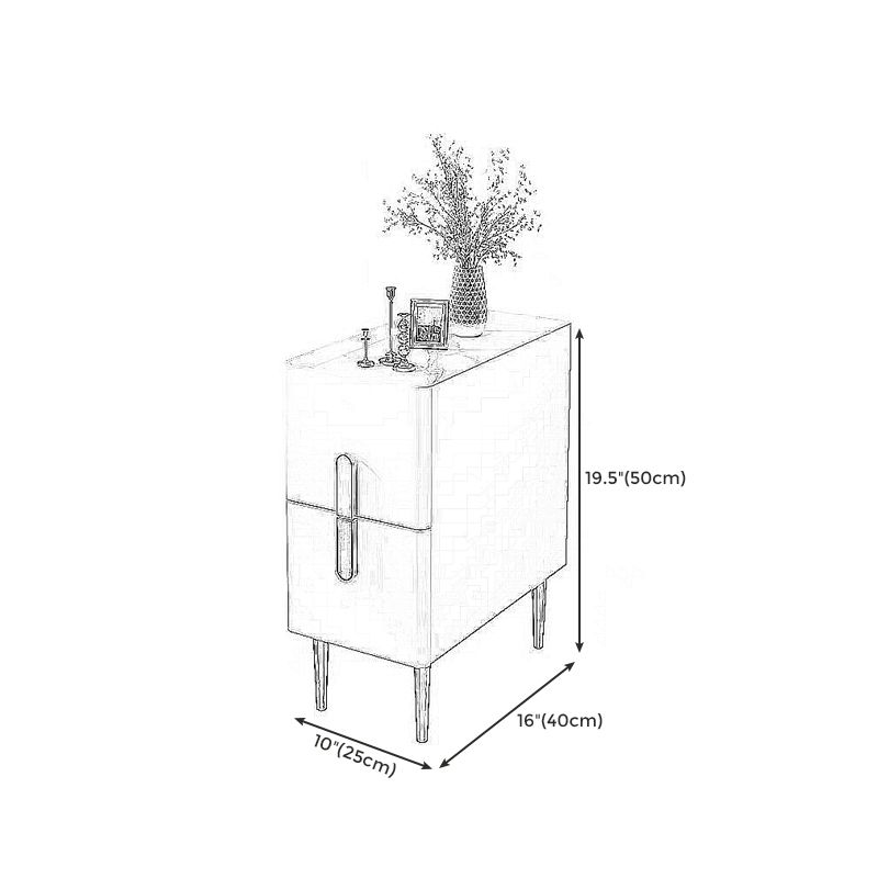 Modern Style Cocktail Table Rectangular Coffee Table with Metal Legs