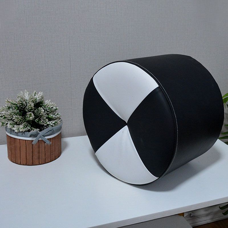 Modern Leather Pouf Stain Resistant Color Pouf for Drawing Room