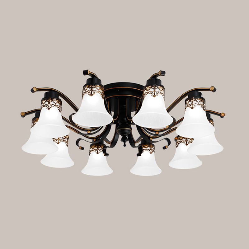 Eenvoudige inbouwplafondlamp Moderne plafondlamp met glazen kap voor woonkamer