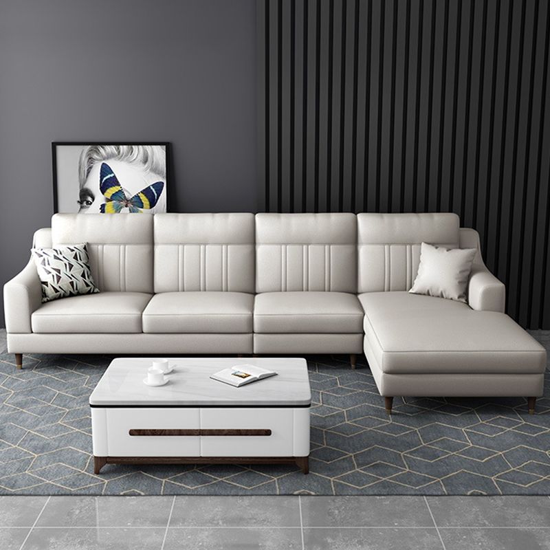 Modernism 4-seater Sectional with Storage Sloped Arm Sectional
