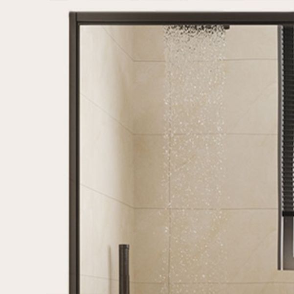 Frame Metal Double Sliding Shower Bath Door 78.7 High Clear Shower Door