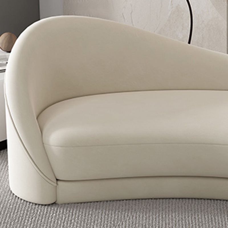 Scandinavian Fabric White Cushions Tuxedo Arm Living Room Settee