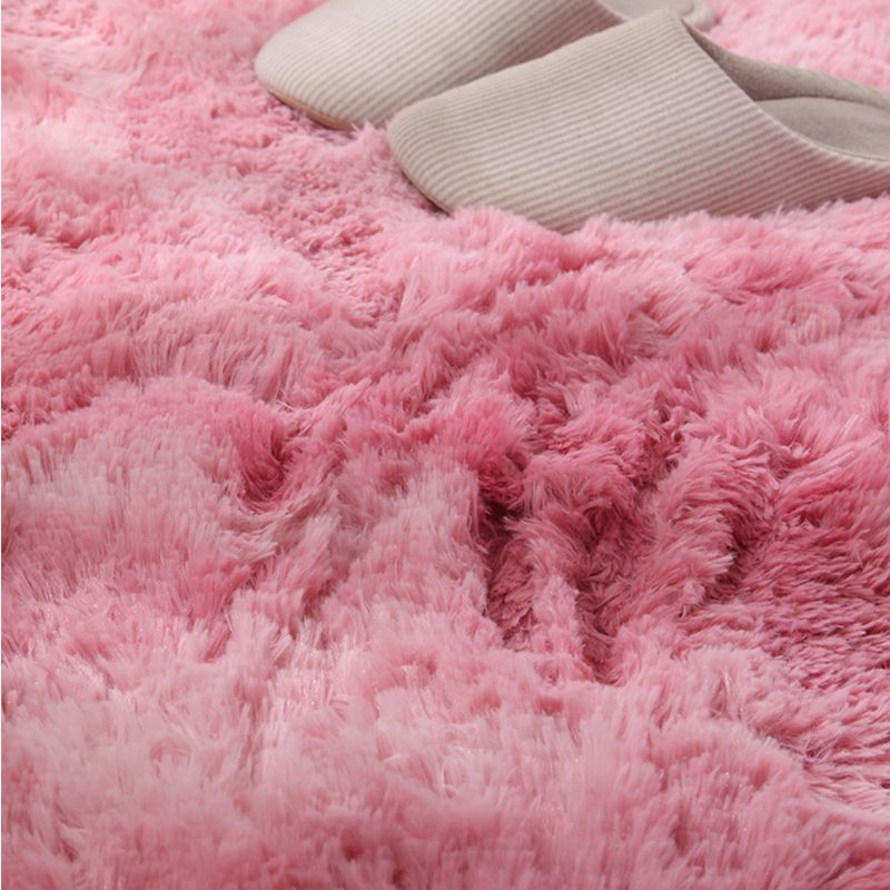 Fancy Plush Area Rug Tie-Dye Pattern Polyester Area Carpet Non-Slip Backing Rug for Bedroom