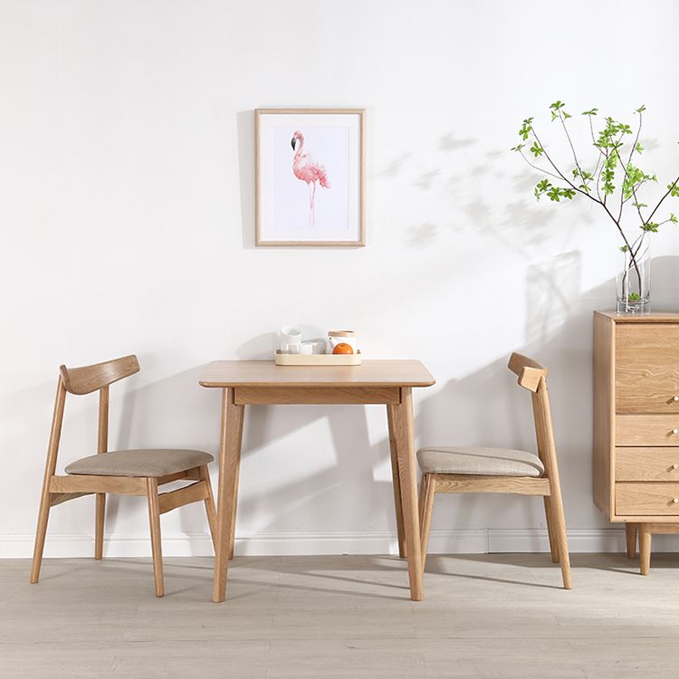 Quadrat 4 Beine Industrielle Esstisch Holz Farbe Fixierter Tisch mit massivem Holz