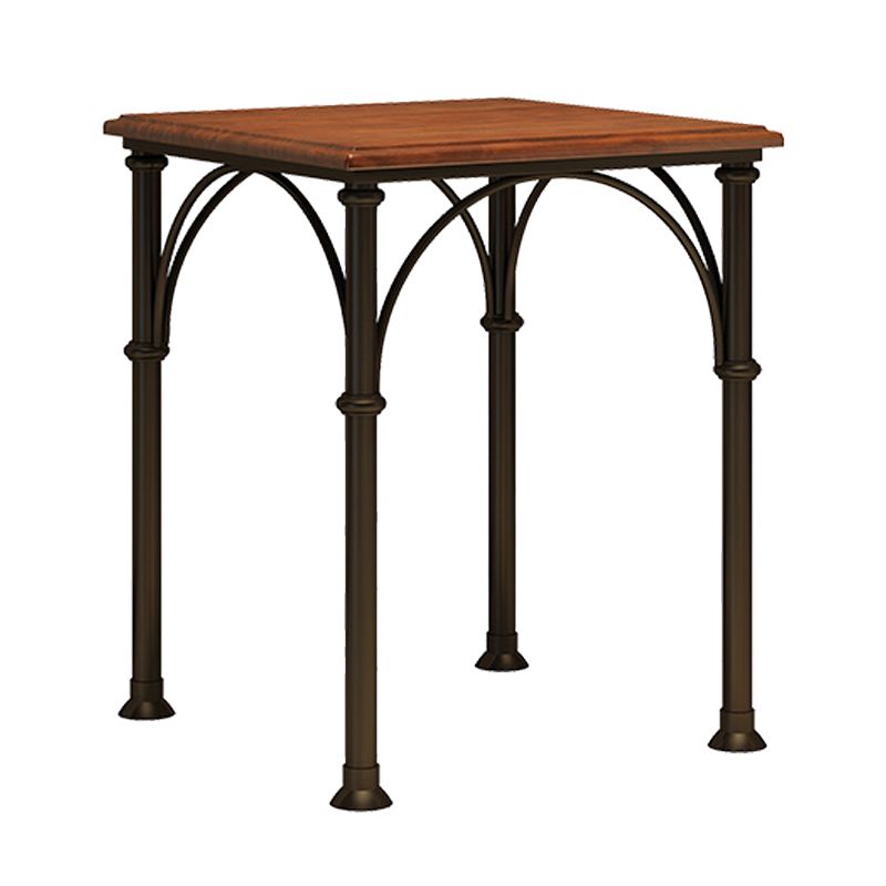 Industrial Style Solid Wood Dining Table Brown Square Table with 4 Legs for Dinning Room