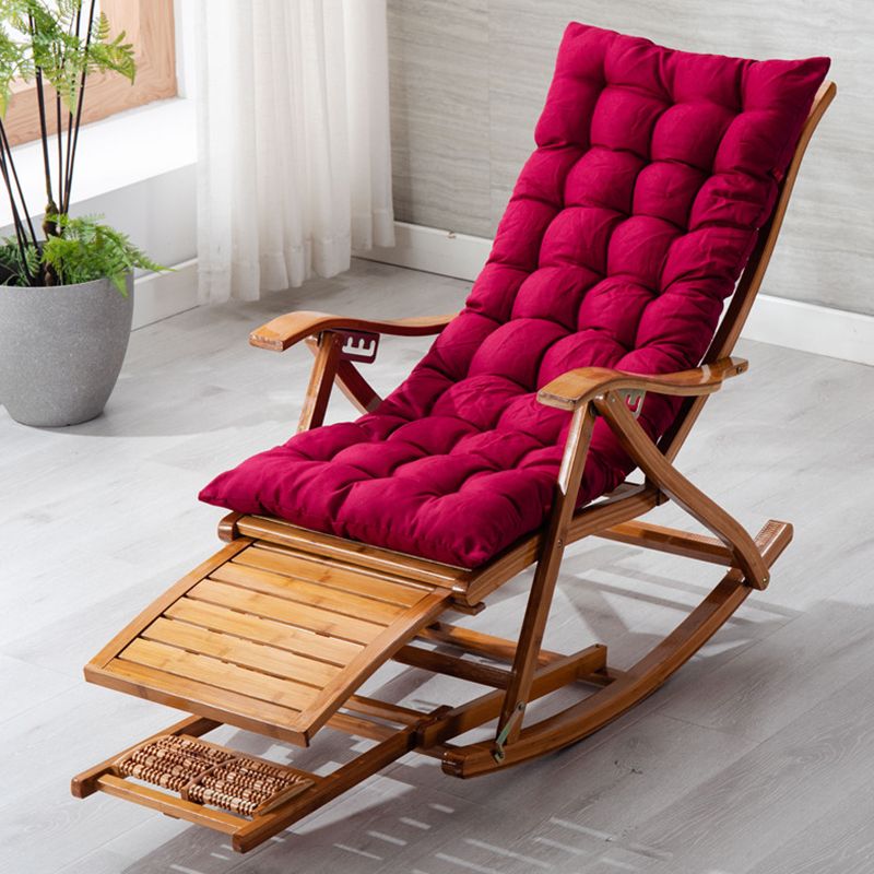 Antique Bamboo Recliner Chair Folding Recliner Chair with Cushion