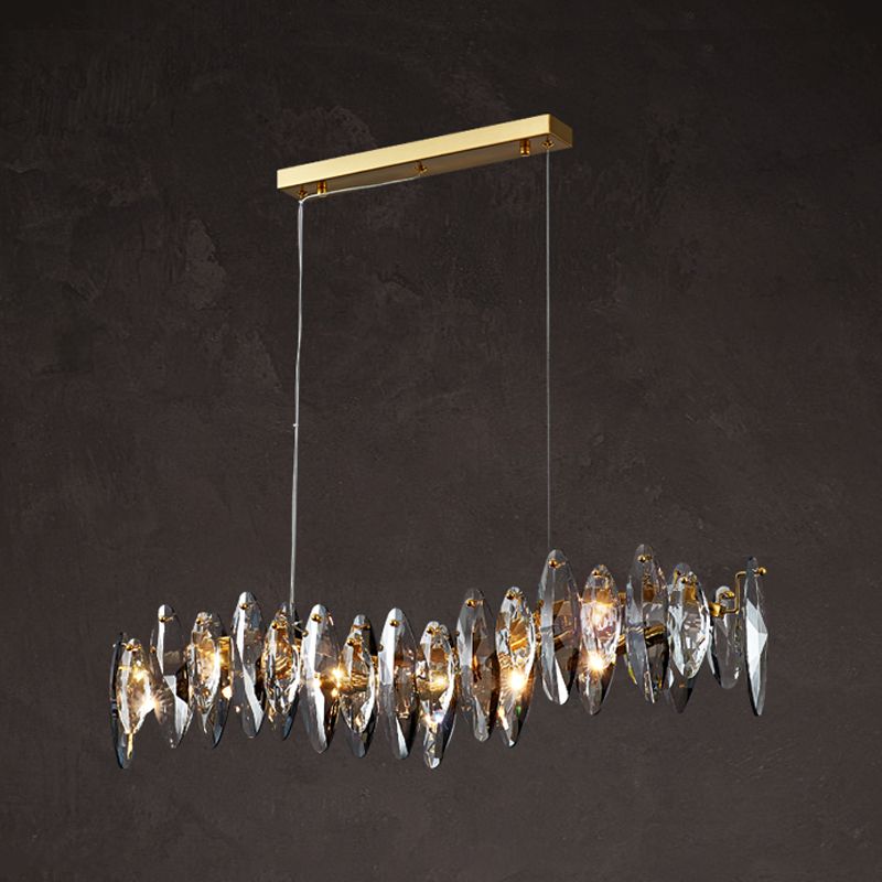 Geometry Shape Island Lights Modern Style Crystal 6 Light Island Lighting