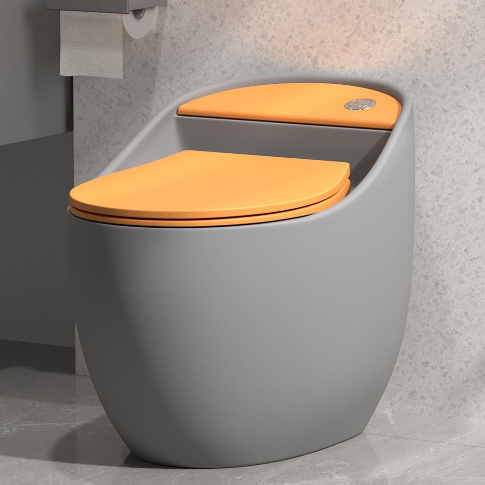 Concealed Tank Flush Toilet Floor Mount One-Piece Toilet with Slow Close Seat