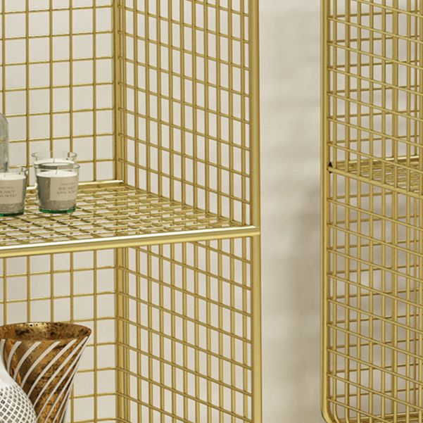 Modern Style Bookshelf Closed Back Metal Standard Bookcase for Home