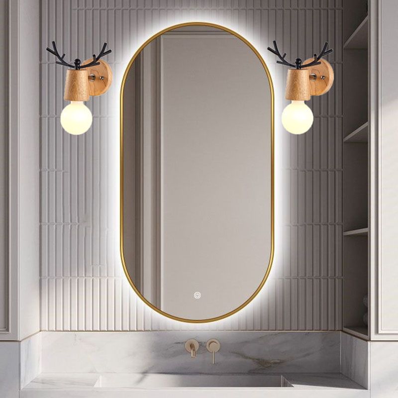 Nordic Style Iron Vanity Light Antler Shape Vanity Lamp for Living Room