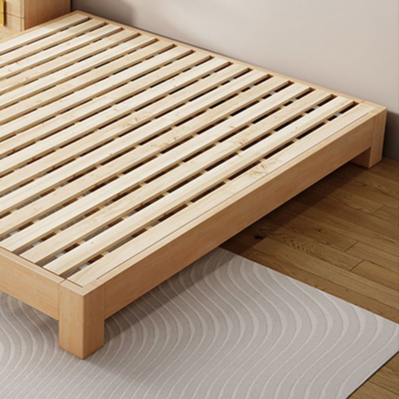 Scandinavian 9.84 " Tall Solid Color Wooden Platform Bed Frame