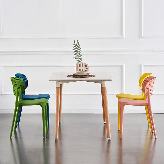 Plastic Contemporary RestaurantSide Chair Colorful Stacking Dining Chair
