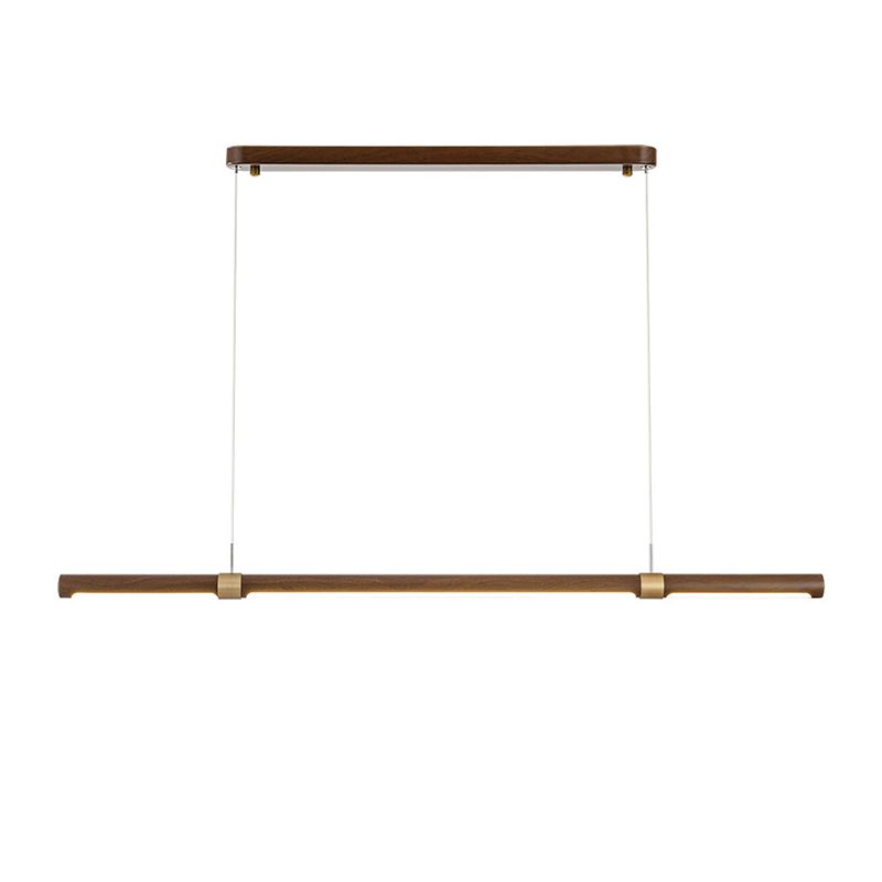 Modern Brown Single Kitchen Island Lighting LED Island Pendant Lighting