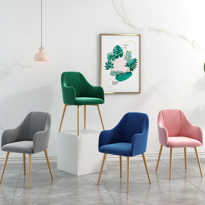 Chaise de salle à manger en métal de style scandinave, chaise à oreilles décontractée pour café